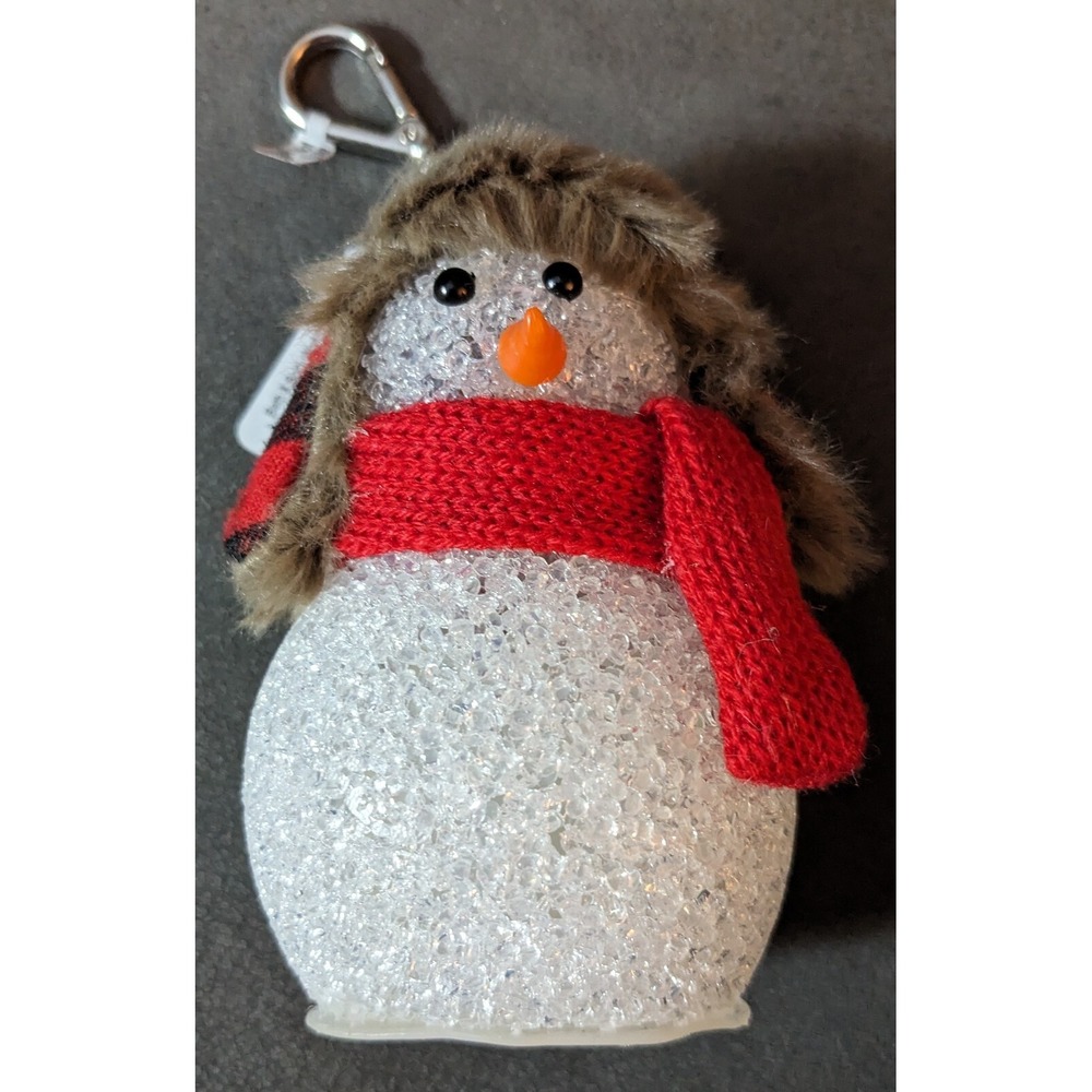 Bath Body Works Snowman Light Up‎ Pocketbac Holder Clip Tested Popcorn Rare